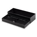 Футляр для одной или двух ручек Pencase Emotion Duo, бумажный, черный с серебристым элементом