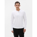 Рубашка поло мужская с длинным рукавом Perfect LSL Men белая, размер 3XL
