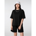 Футболка оверсайз женская Boxy Women, черная, размер L