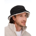 Панама Bucket двусторонняя, темно-серая с бежевым, размер M/L
