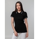 Рубашка поло женская Virma Stripes Lady, черная, размер S