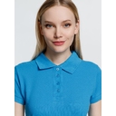 Рубашка поло женская Virma Premium Lady, бирюзовая, размер 3XL
