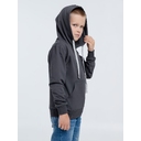 Толстовка с капюшоном детская Kirenga Kids, темно-серая (графит), 10 лет