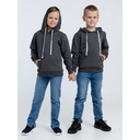 Толстовка с капюшоном детская Kirenga Kids, темно-серая (графит), 10 лет
