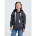 Толстовка с капюшоном детская Kirenga Kids, темно-серая (графит), 12 лет