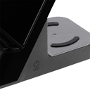Зарядная станция с часами E-Store для смартфона, часов и наушников, черная