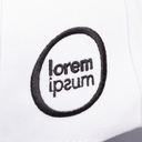 Бейсболка Canopy, белая с темно-синим кантом