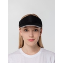 Козырек Active, черный с белым кантом