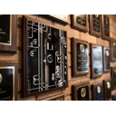 Плакетка Plaque, большая, венге с серебристой пластиной