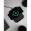 Кружка с подогревом и беспроводной зарядкой dualBase plus, черная