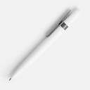 Ручка шариковая Prodir DS5 TSM Metal Clip, белая с серым