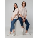 Футболка унисекс оверсайз Street Vibes, бежевая, размер XS/S