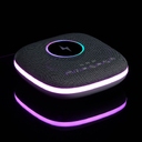 Bluetooth-колонка с беспроводной зарядкой и подсветкой Terrafonic, серая