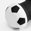 Складная бутылка для воды Football Flex, белая с черным