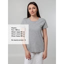 Футболка женская T-bolka Stretch Lady, серый меланж, размер S