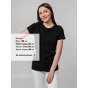 Футболка женская T-bolka Stretch Lady, черная, размер S