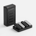 Антистресс-кликер Clacky, черный с серебристым