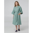 Халат вафельный женский Boho Kimono, зеленая мята, размер M (44-46)