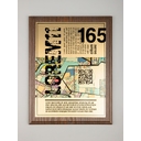 Плакетка Plaque XL, венге с золотистой пластиной