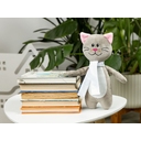 Мягкая игрушка Beastie Toys, котик с белым шарфом