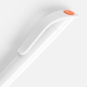 Ручка шариковая Grip, белая с оранжевым