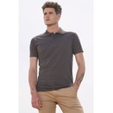Рубашка поло мужская Prescott men 170 темно-серая, размер S