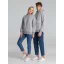 Толстовка на молнии с капюшоном Unit Siverga серый меланж, размер XS