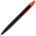 Ручка шариковая Prodir QS01 PRT-T Soft Touch, черная с оранжевым