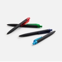 Ручка шариковая Prodir QS01 PRT-T Soft Touch, черная с синим
