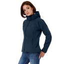 Куртка женская Hooded Softshell черная, размер L