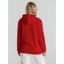 Толстовка с капюшоном унисекс Hoodie, красная, размер S