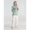 Толстовка с капюшоном унисекс Hoodie, серо-зеленая, размер S