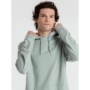 Толстовка с капюшоном унисекс Hoodie, серо-зеленая, размер S