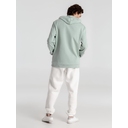 Толстовка с капюшоном унисекс Hoodie, серо-зеленая, размер S