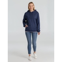 Толстовка с капюшоном унисекс Hoodie, синий меланж, размер S