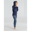 Толстовка с капюшоном унисекс Hoodie, синий меланж, размер S