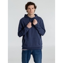 Толстовка с капюшоном унисекс Hoodie, синий меланж, размер S