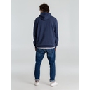 Толстовка с капюшоном унисекс Hoodie, синий меланж, размер S