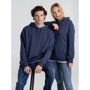 Толстовка с капюшоном унисекс Hoodie, синий меланж, размер S