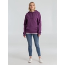 Толстовка с капюшоном унисекс Hoodie, фиолетовый меланж, размер S