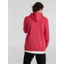 Толстовка с капюшоном унисекс Hoodie, красный меланж, размер M