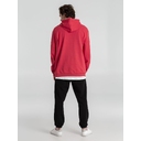 Толстовка с капюшоном унисекс Hoodie, красный меланж, размер M