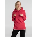 Толстовка с капюшоном унисекс Hoodie, красный меланж, размер M