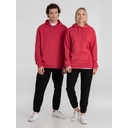 Толстовка с капюшоном унисекс Hoodie, красный меланж, размер M