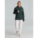 Толстовка с капюшоном унисекс Hoodie, темно-зеленый меланж, размер XS