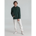 Толстовка с капюшоном унисекс Hoodie, темно-зеленый меланж, размер XS