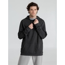 Толстовка с капюшоном унисекс Hoodie, серый меланж (антрацит), размер S