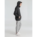 Толстовка с капюшоном унисекс Hoodie, серый меланж (антрацит), размер S