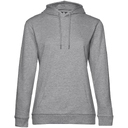 Толстовка с капюшоном женская Hoodie, серый меланж, размер L