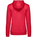 Толстовка с капюшоном женская Hoodie, красный меланж, размер L